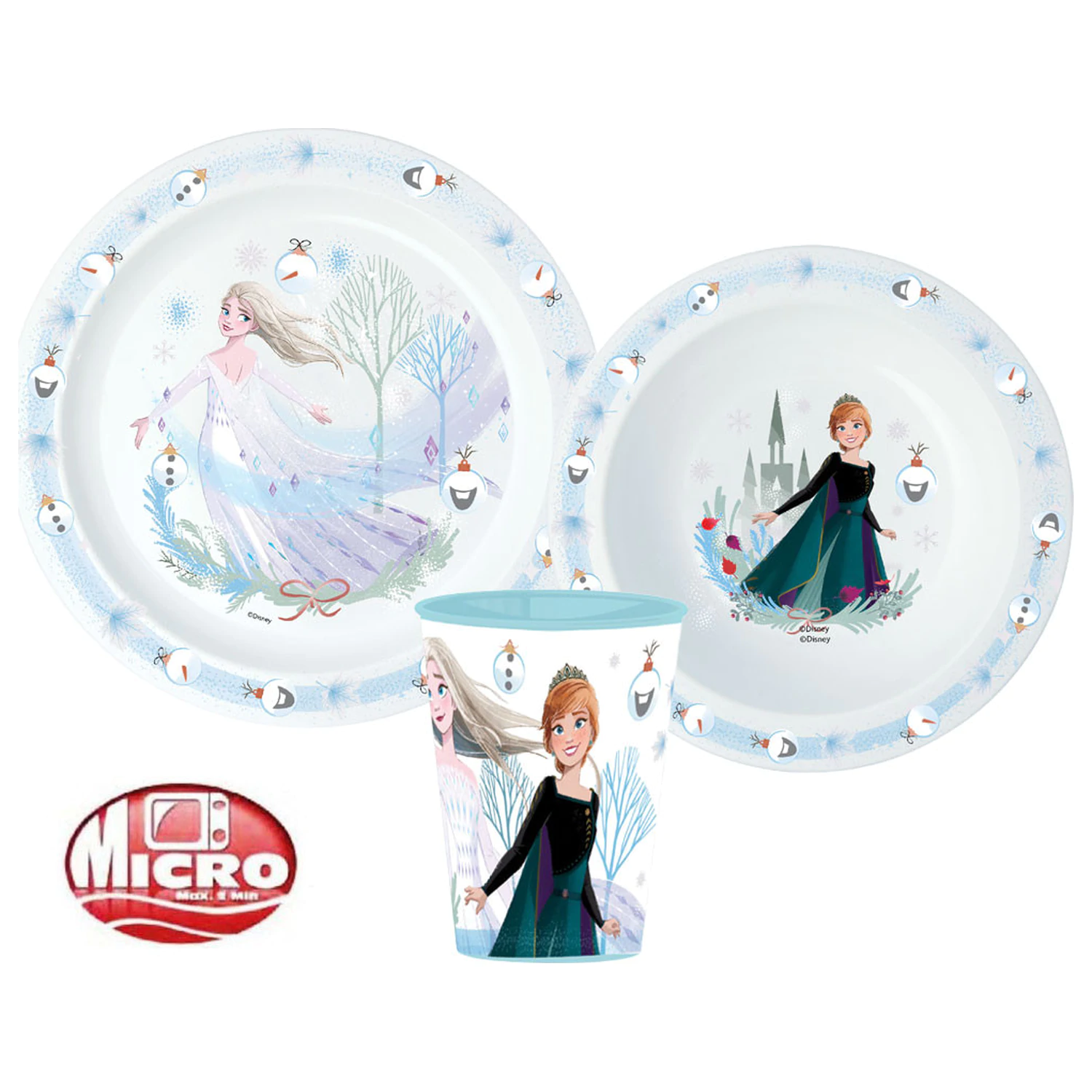Disney Frozen Royally Cool Christmas Dinnerware Set, micro plastic set, with cup 260 ml product photo
