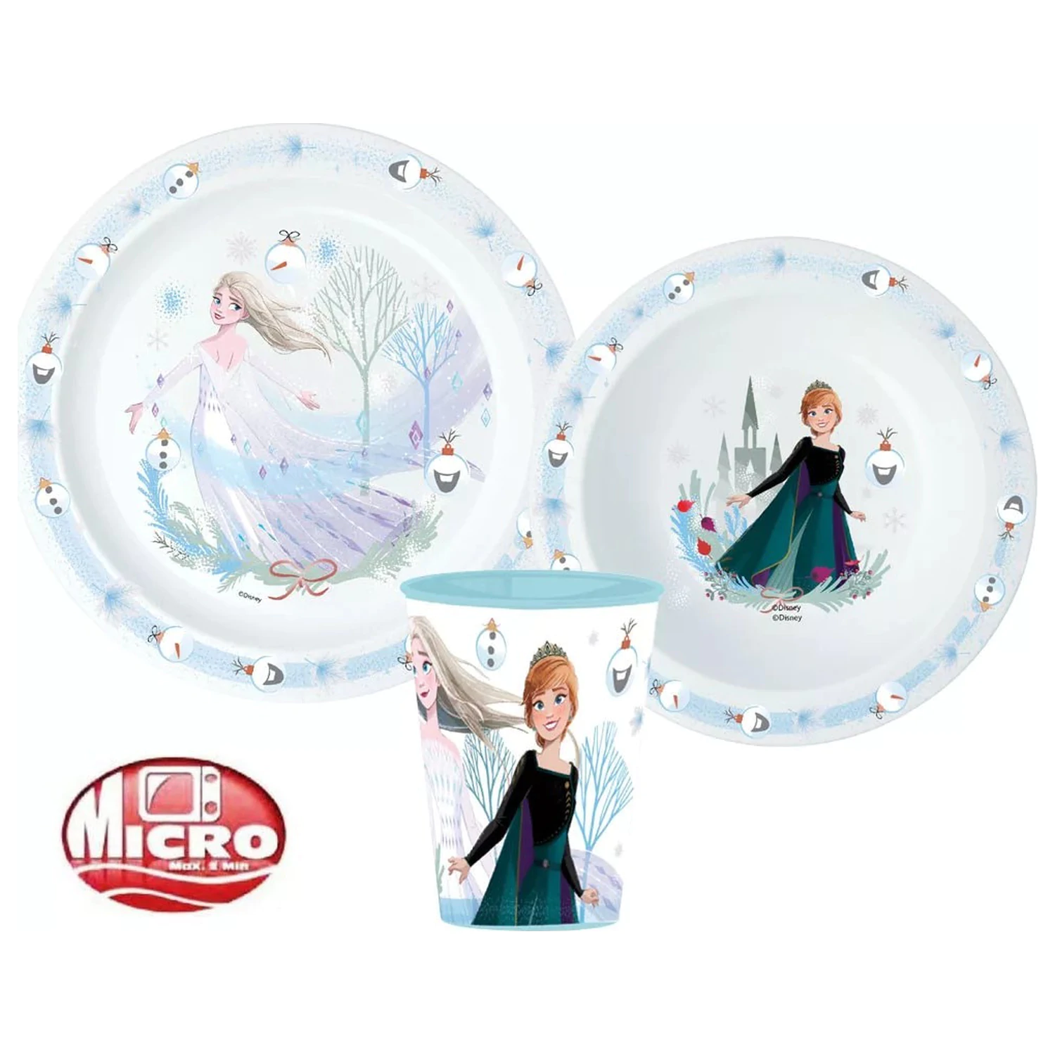 Disney Frozen Royally Cool Christmas Apron and Plastic Dinnerware Set product photo