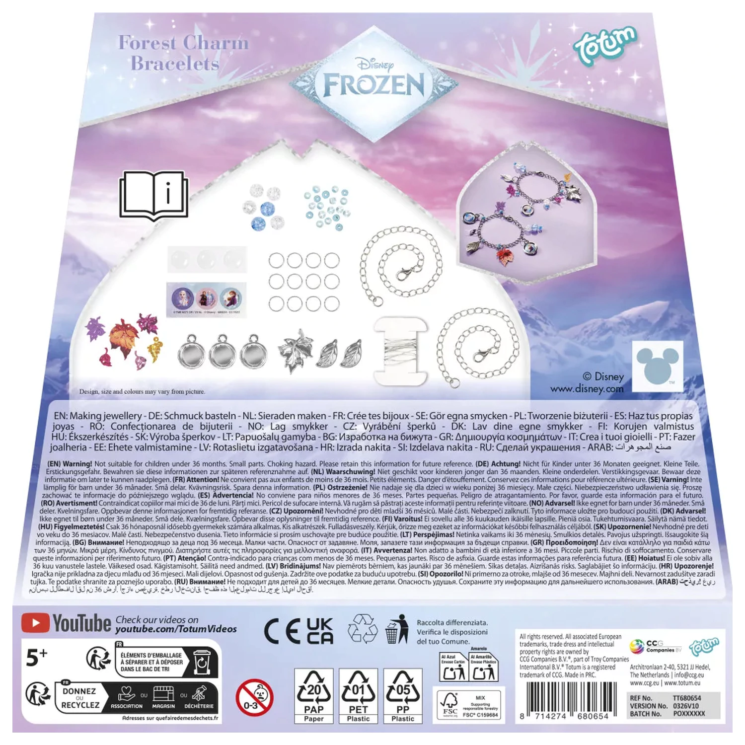 Disney Frozen Sisters charm bracelet maker set product photo