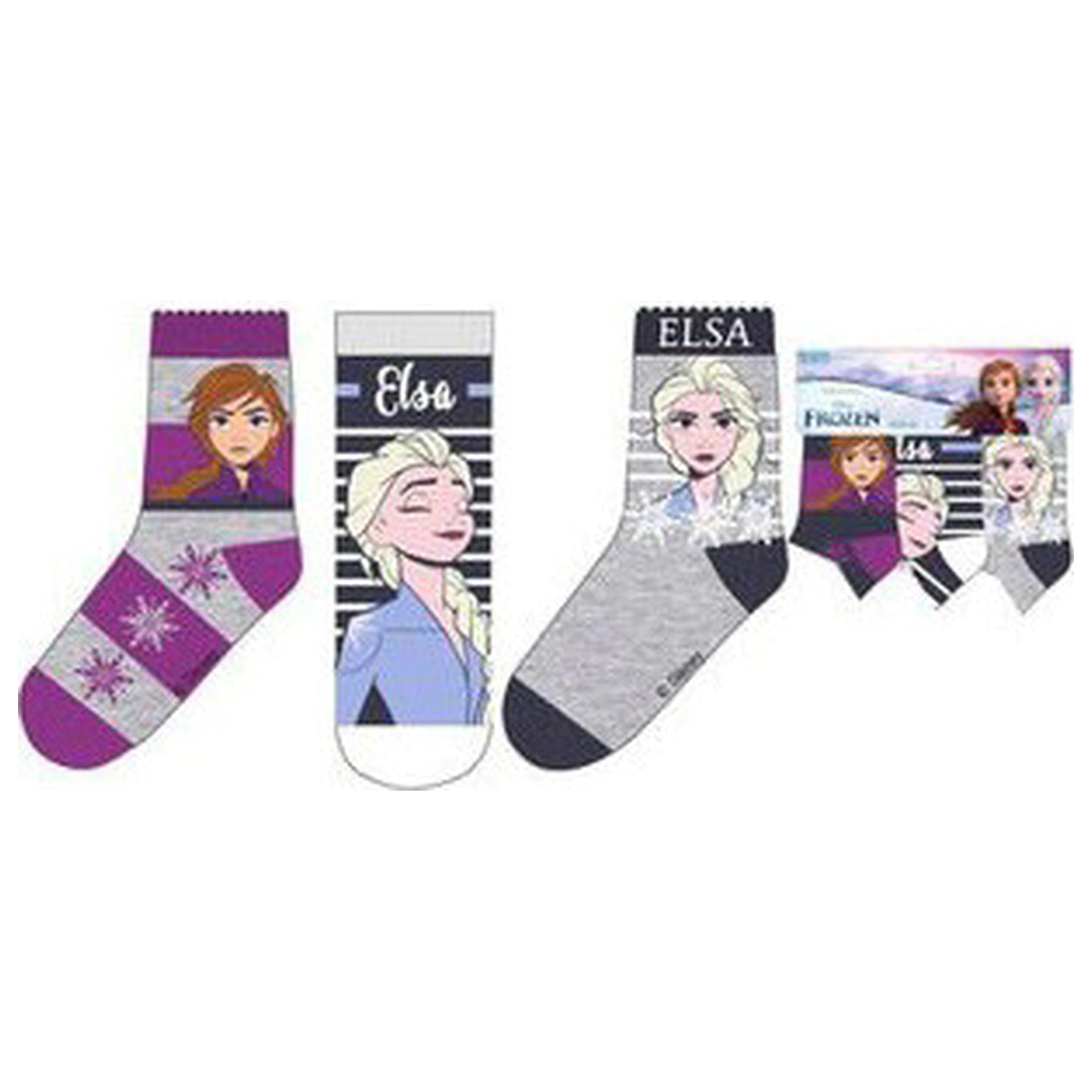 Disney Frozen Sisters Grey kids socks 31/34 product photo