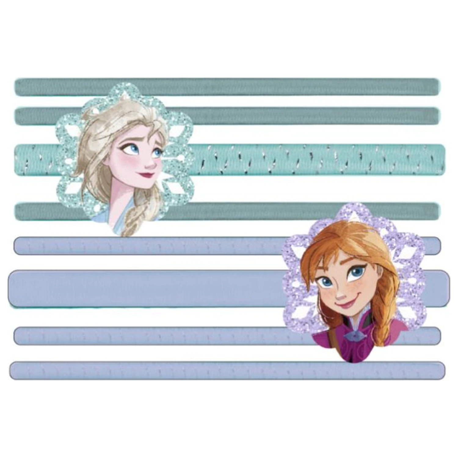 Disney Frozen Snowflakes Hair Tie Set 8 pcs product photo
