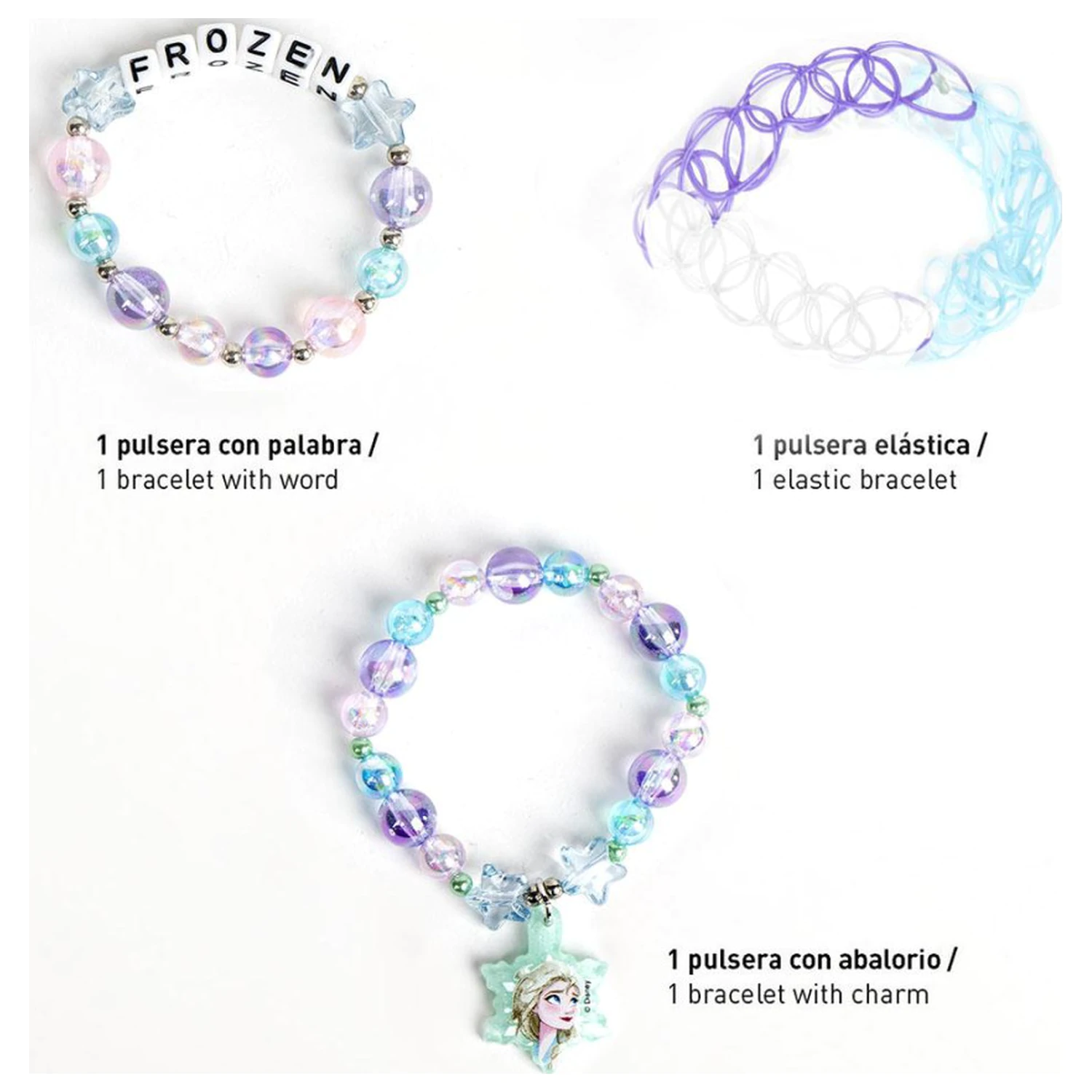 Disney Frozen Snowflakes bracelet set of 3 product photo