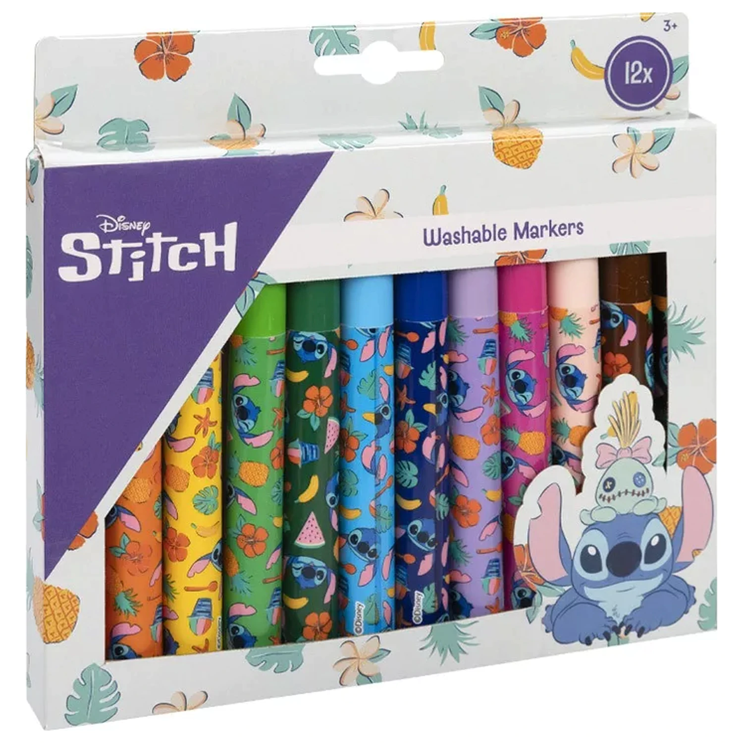 Disney Frozen Snowflakes Washable Textile Markers 12 pcs product photo