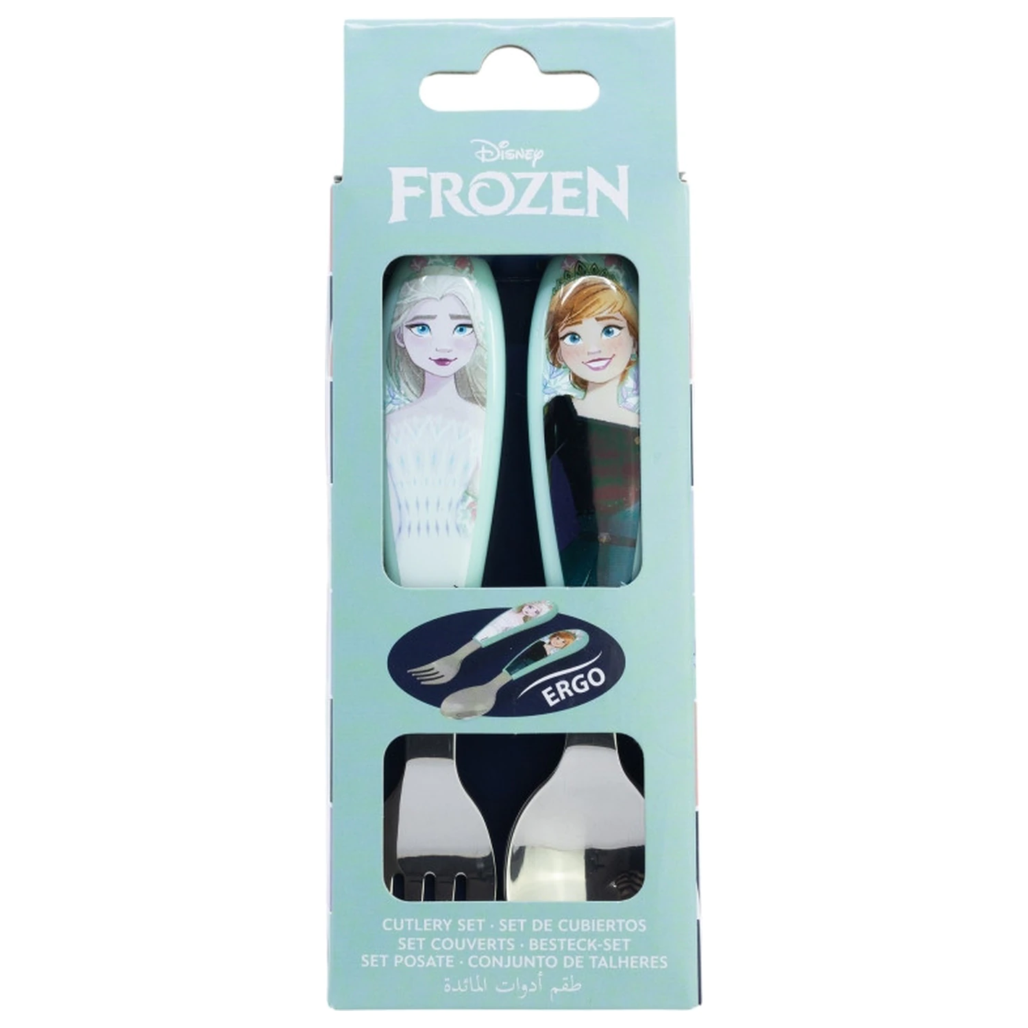 Disney Frozen Snowy Tale Metal Ergo Cutlery Set - 2 Pieces product photo