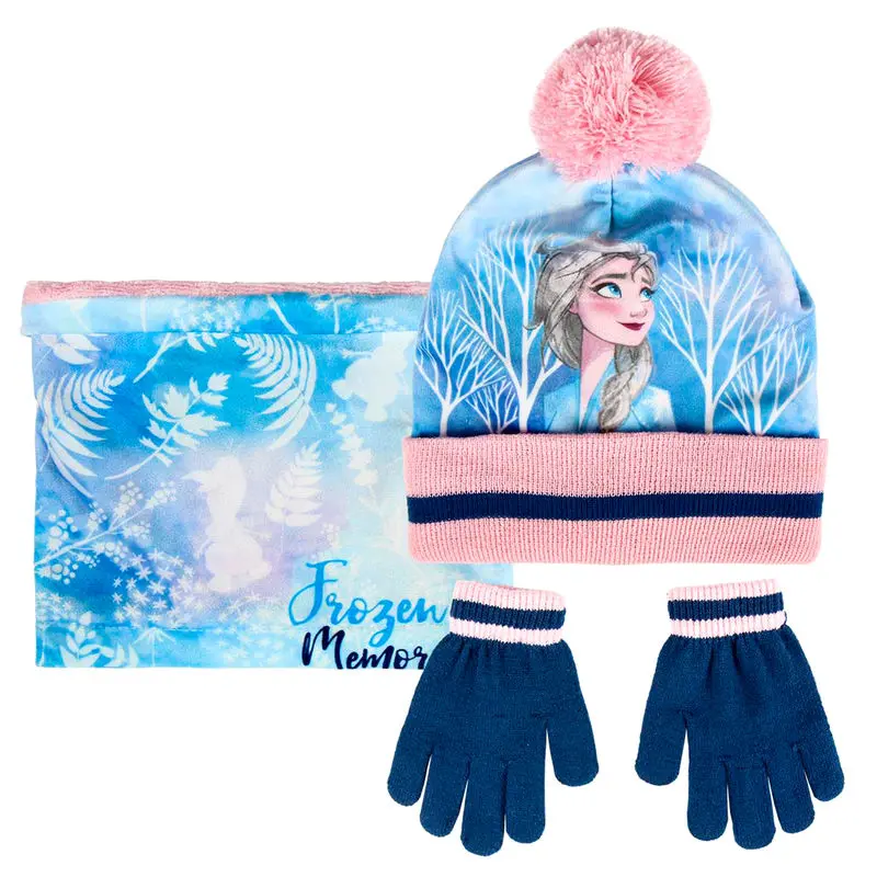 Disney Frozen Kids winter set snood hat gloves product photo