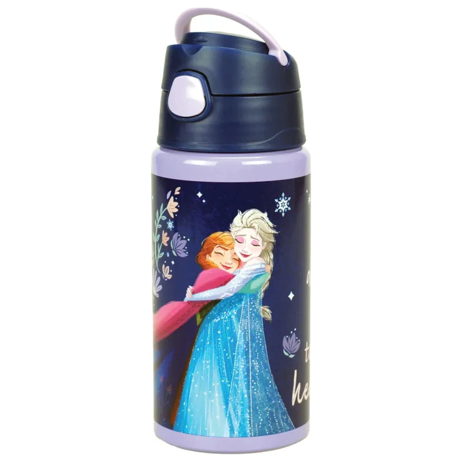 Disney Frozen Together aluminum straw bottle with hook 500 ml product photo
