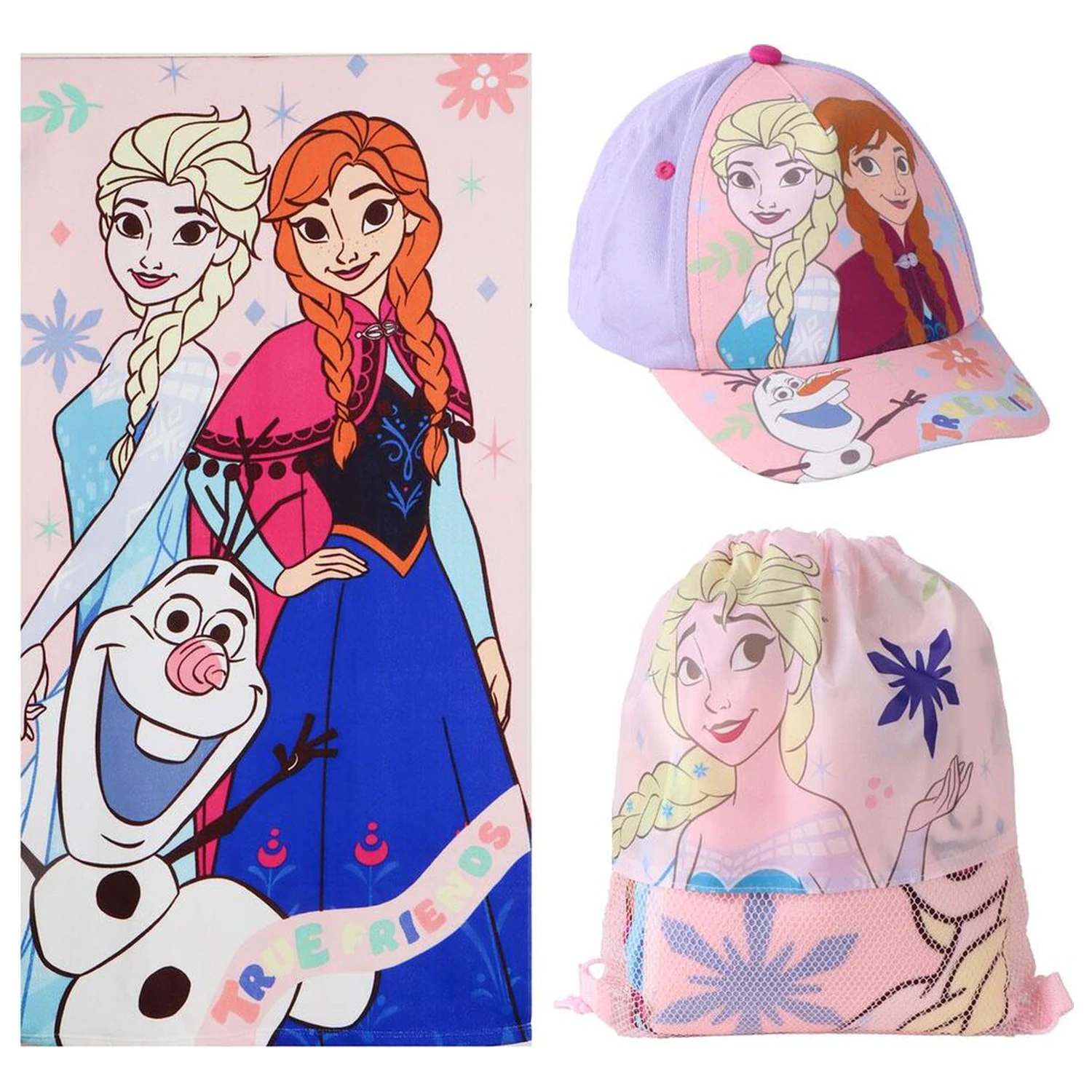 Disney Frozen towel + bag + cap set product photo