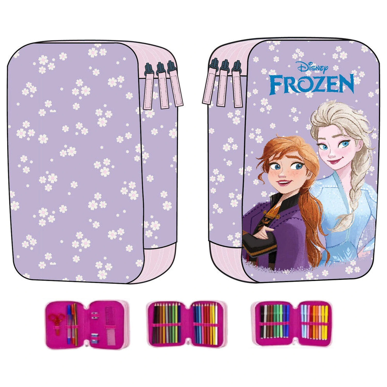 Disney Frozen triple pencil case product photo