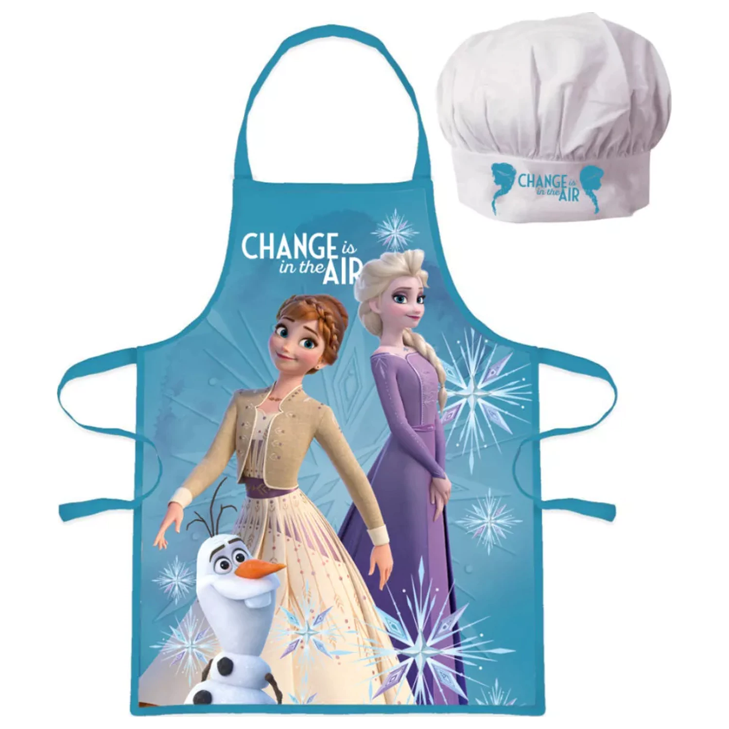 Disney Frozen White Snowflake Kids Apron 2-Piece Set product photo