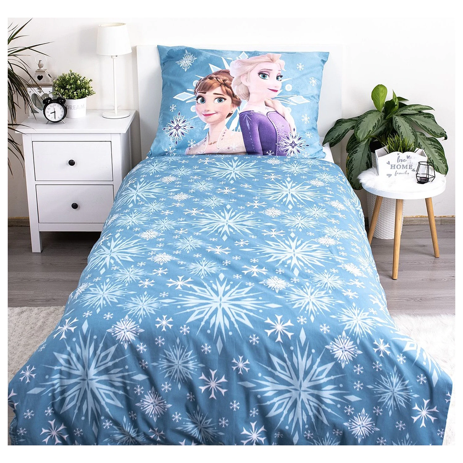 Disney Frozen White Snowflake Children's Duvet Cover product photo