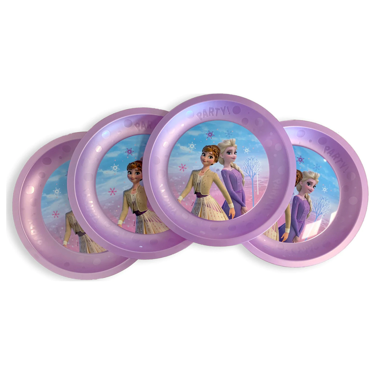 Disney Frozen Wind micro premium plastic flat plate 4 piece set 21 cm product photo