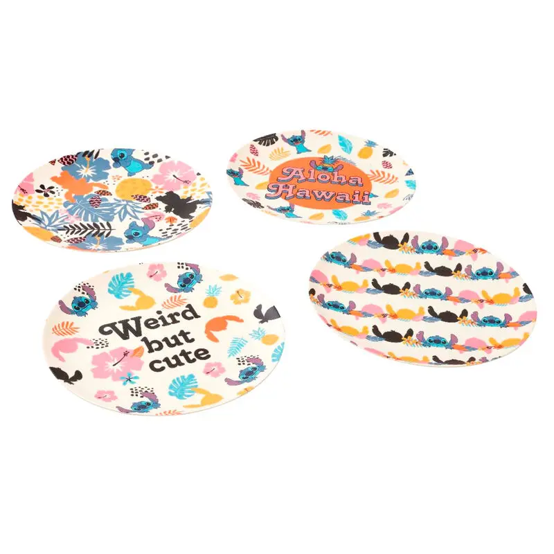 Lilo &amp; Stitch Plates 4-Pack Aloha Hawaii product photo