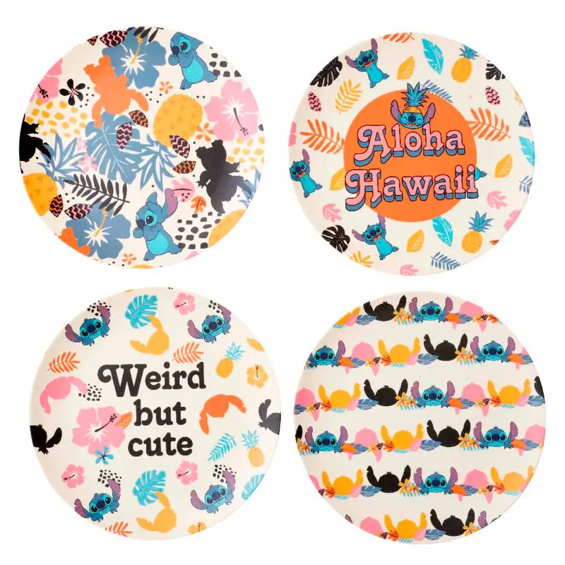 Lilo &amp; Stitch Plates 4-Pack Aloha Hawaii product photo