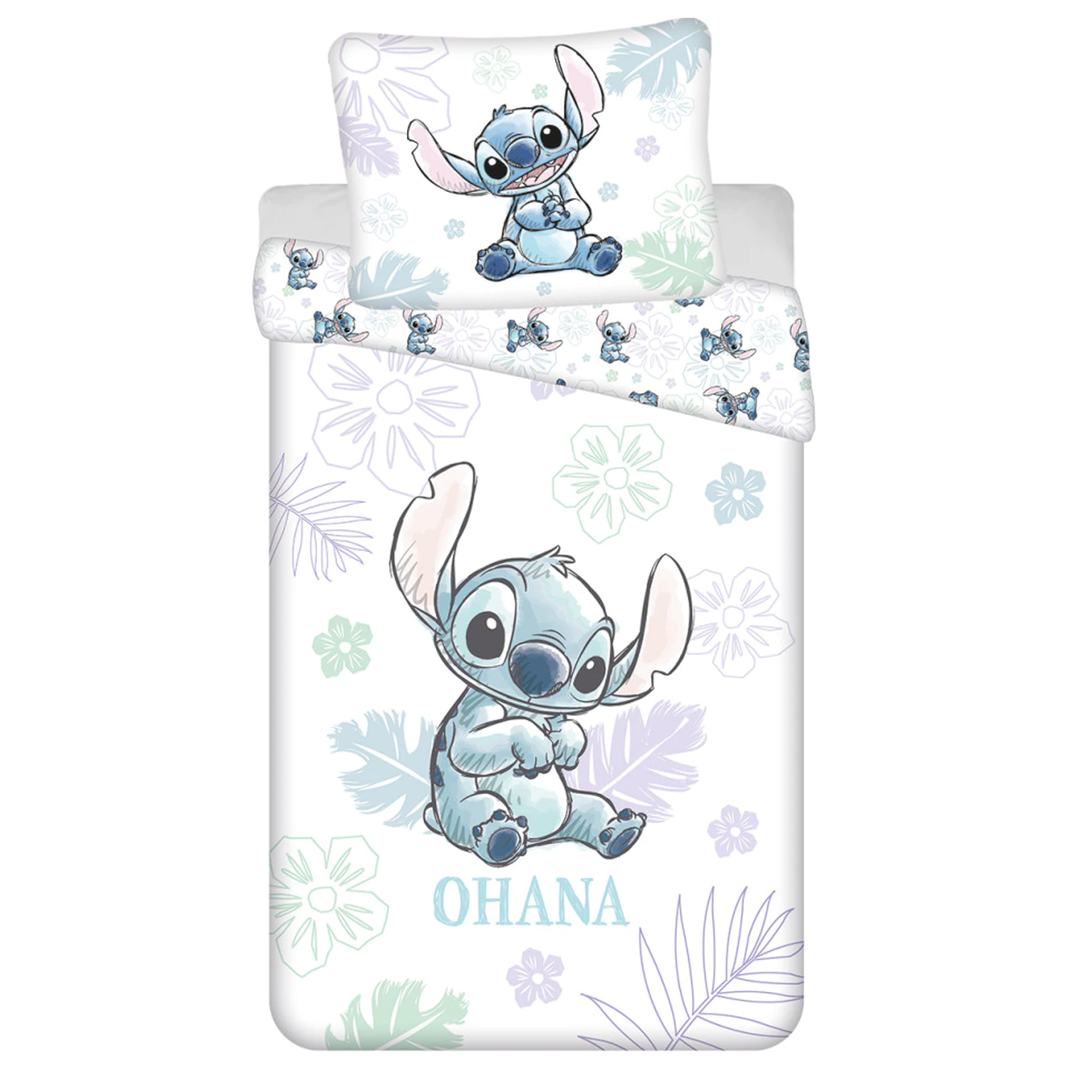 Disney Stitch Ohana White Duvet Cover product photo