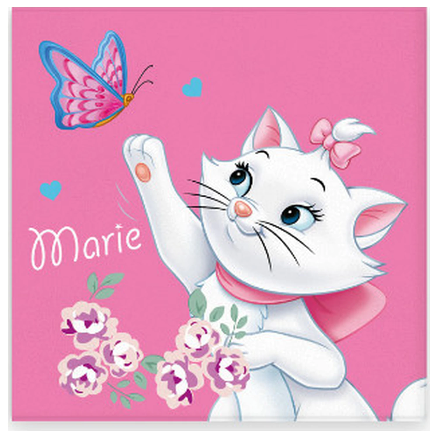 Disney Marie Cat Butterfly Hand Towel, Face Towel, Towel product photo