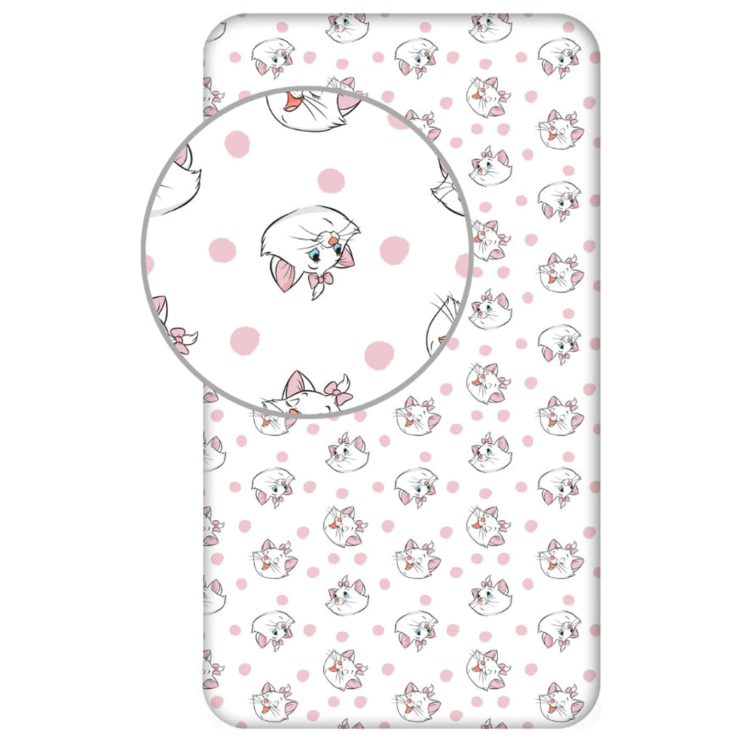 Disney Marie cat Gentle elastic fitted sheet 90x200 cm product photo
