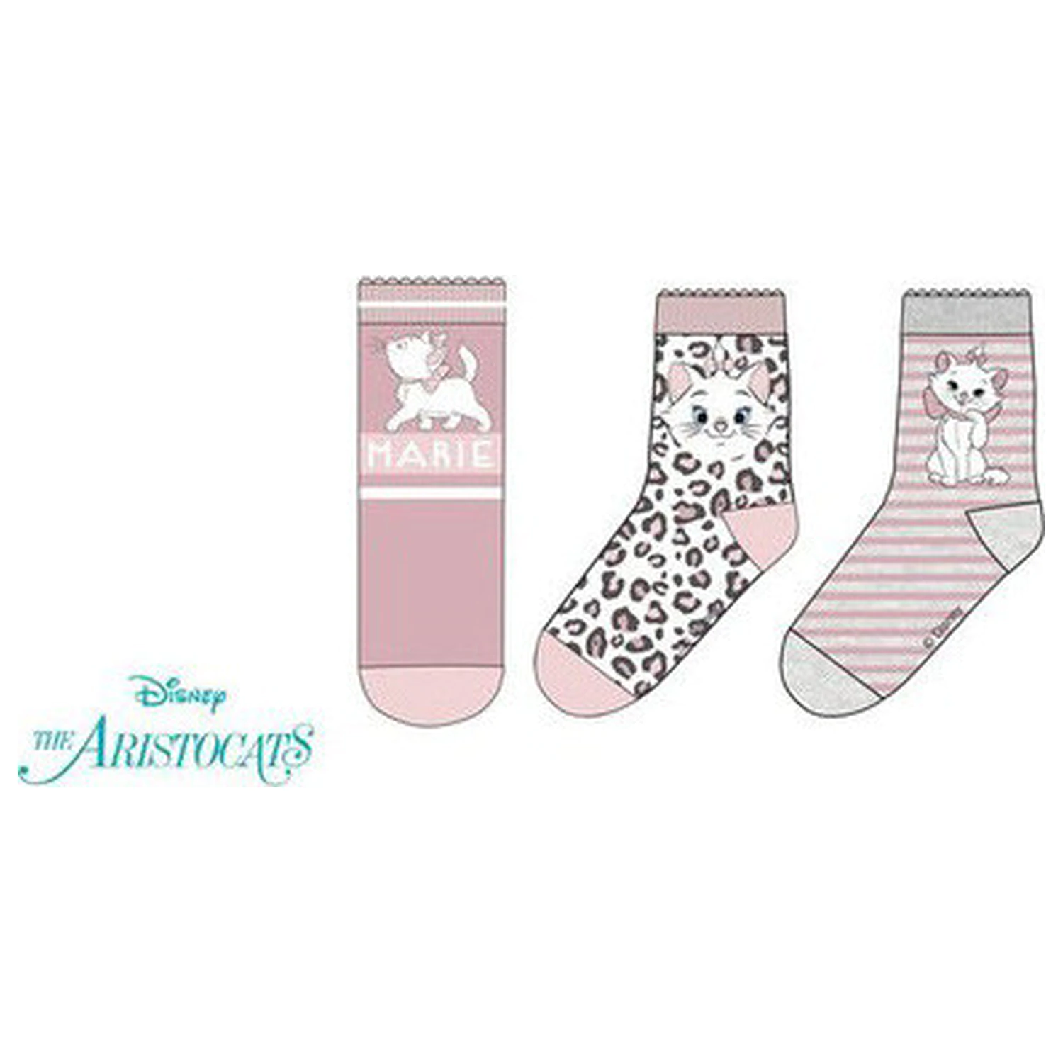 Disney Marie Fancy Grey Kids' Socks 23/26 product photo