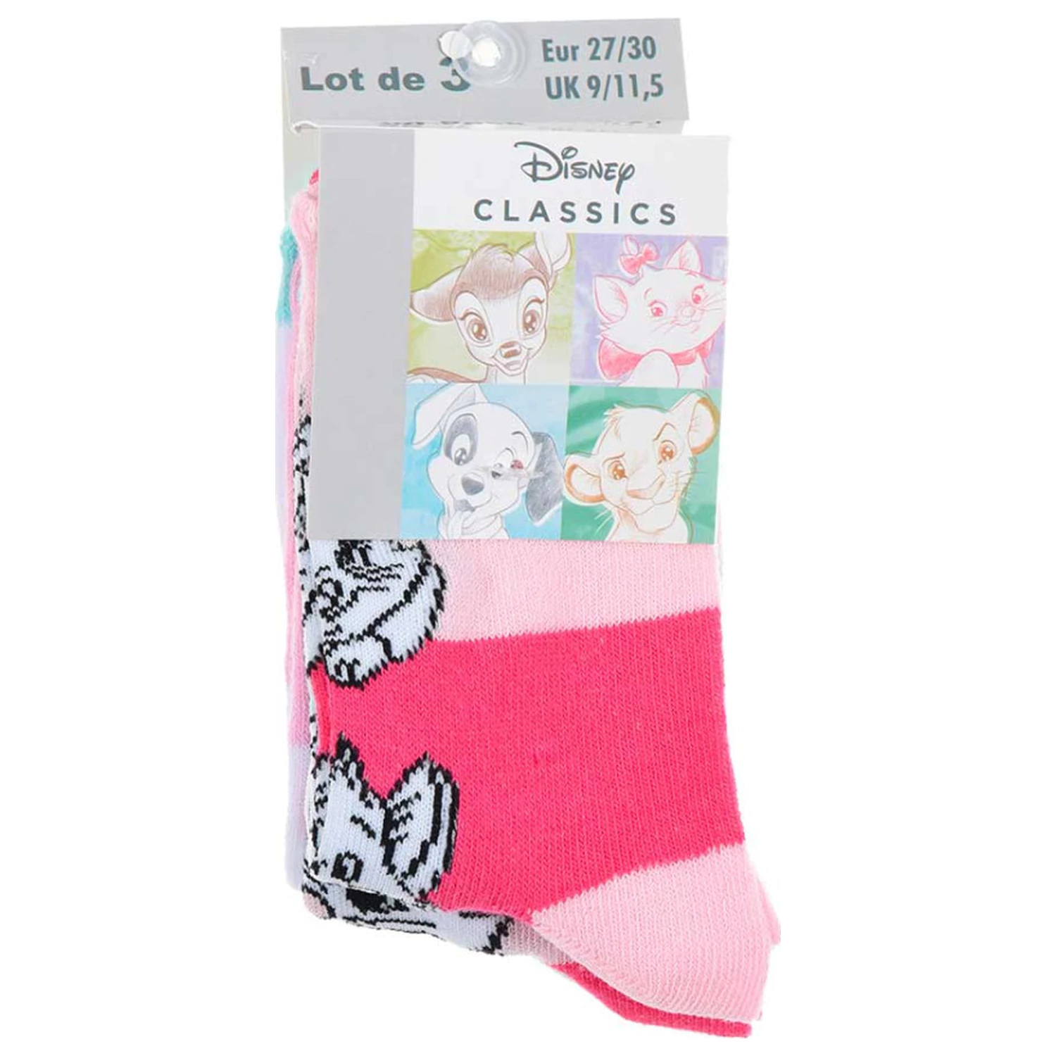 Disney Marie Fancy Pink Kids Socks 31/34 product photo