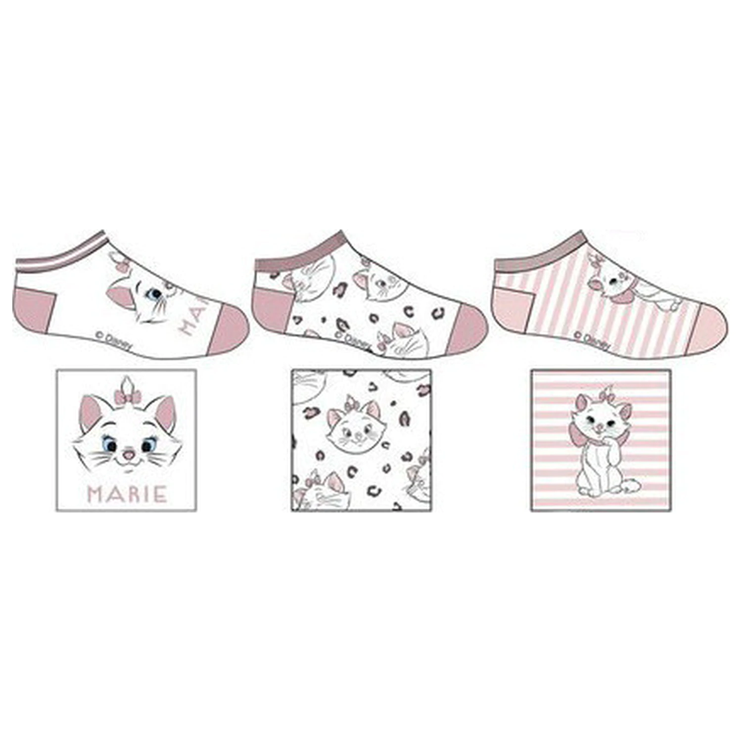 Disney Marie Meowgical Kids' Secret Socks 27/30 product photo