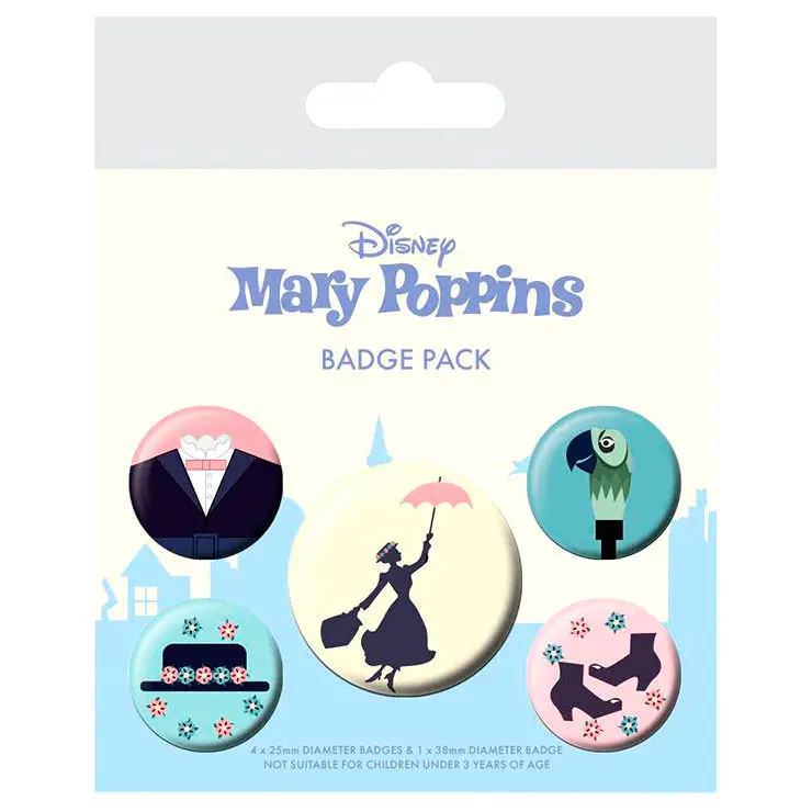 Disney Mary Poppins set 5 badges product photo