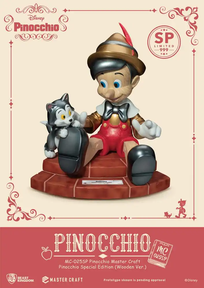 Disney Master Craft Statue Pinocchio Wooden Ver. Special Edition 27 cm termékfotó