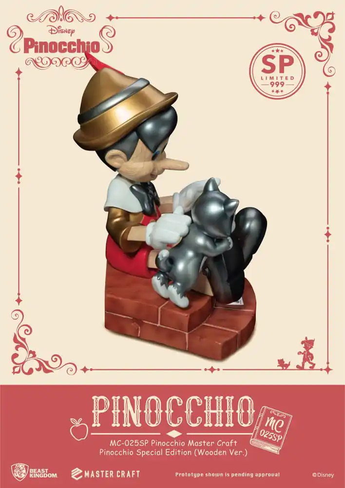 Disney Master Craft Statue Pinocchio Wooden Ver. Special Edition 27 cm termékfotó