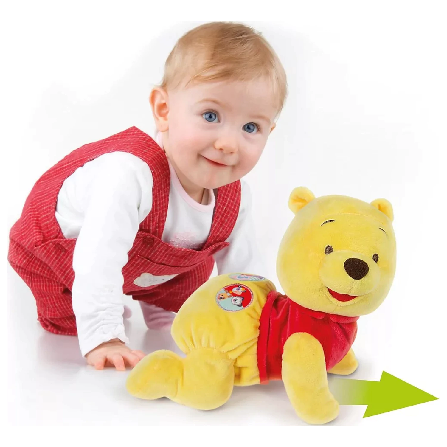 Disney Winnie the Pooh Happy interactive crawling plush figure product photo