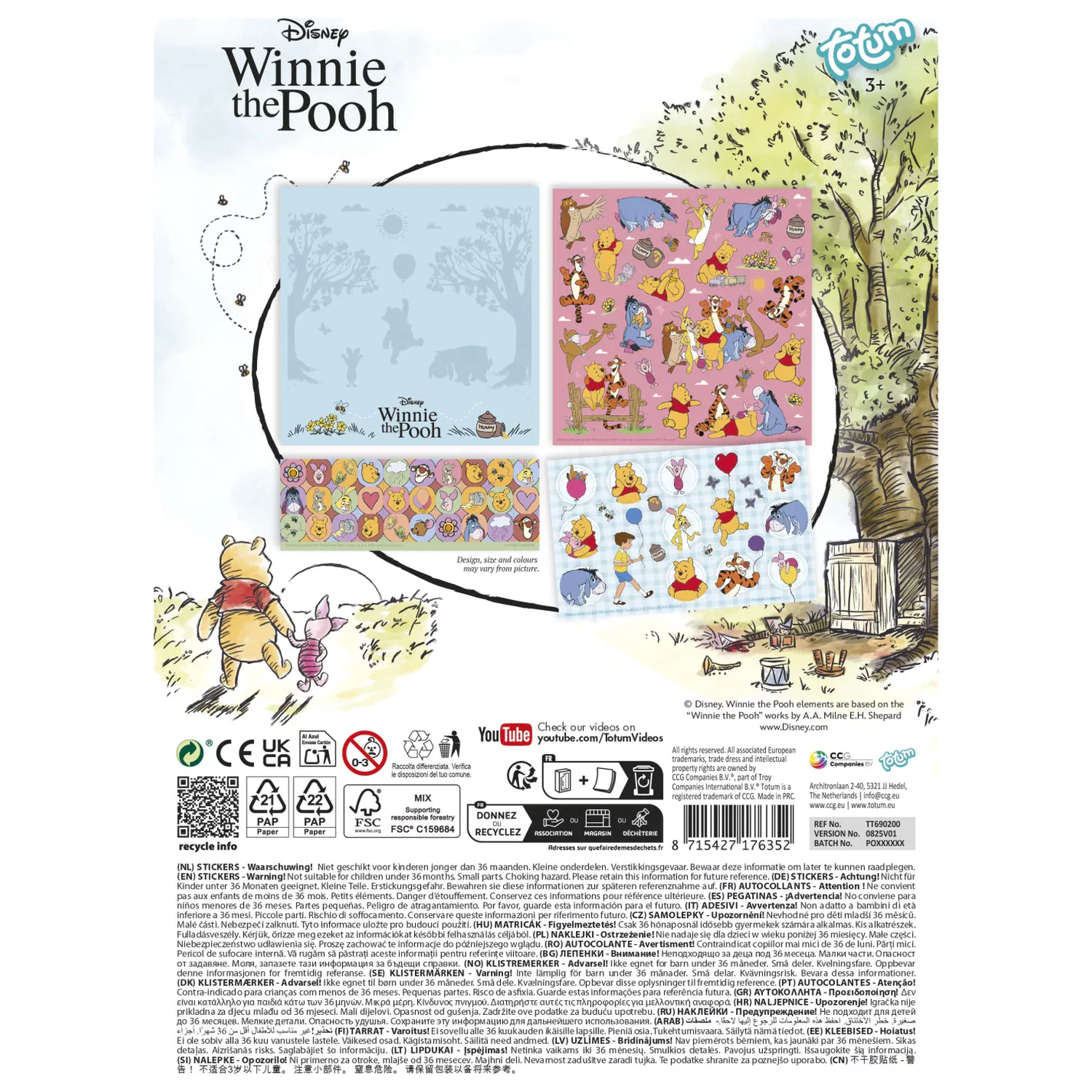 Disney Winnie the Pooh Happy Sticker Set product photo