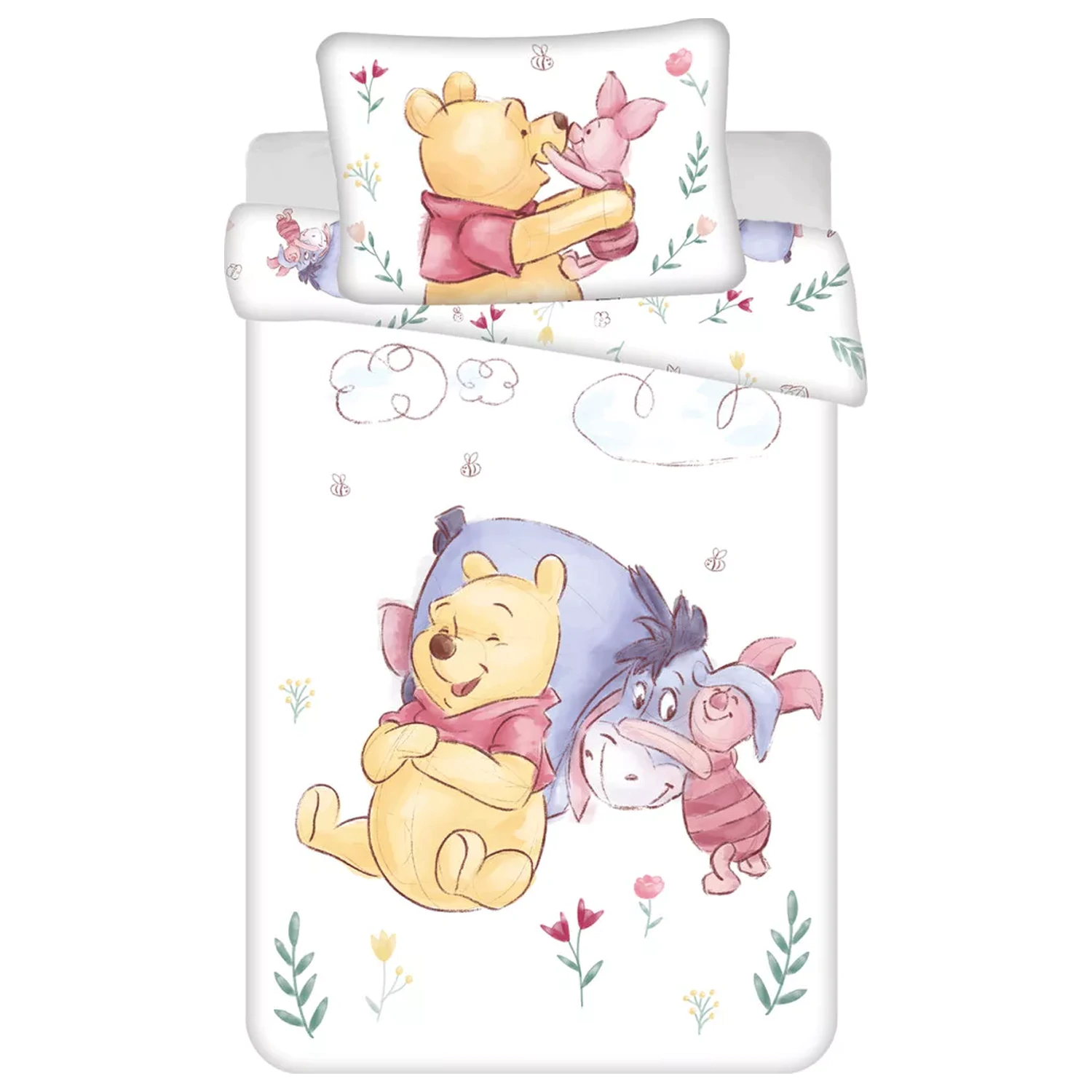 Disney Winnie the Pooh Pooh Hugs kids toddler bedding set product photo