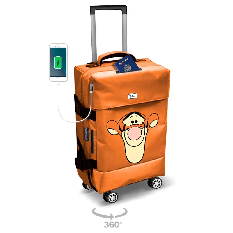 Disney Winnie the Pooh Tiger Face trolley suitcase 55cm product photo