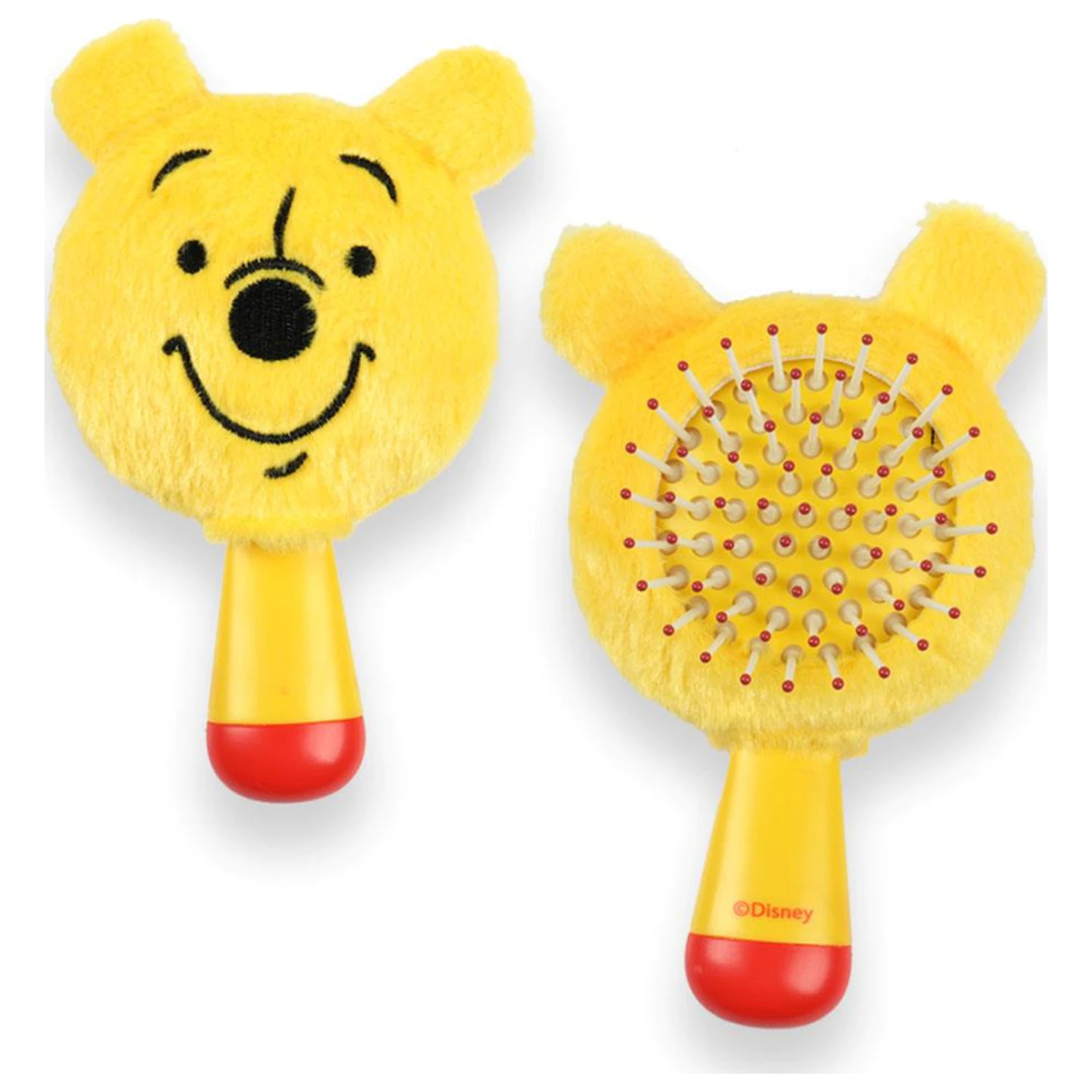 Disney Winnie the Pooh Yellow mini plush hairbrush, comb 13 cm product photo