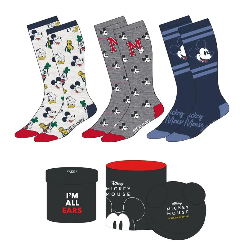 Disney Mickey pack 3 adult socks termékfotó