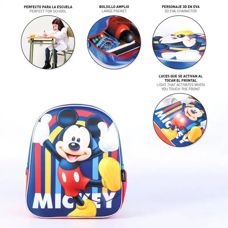 Disney Mickey 3D backpack with lights 31cm product photo
