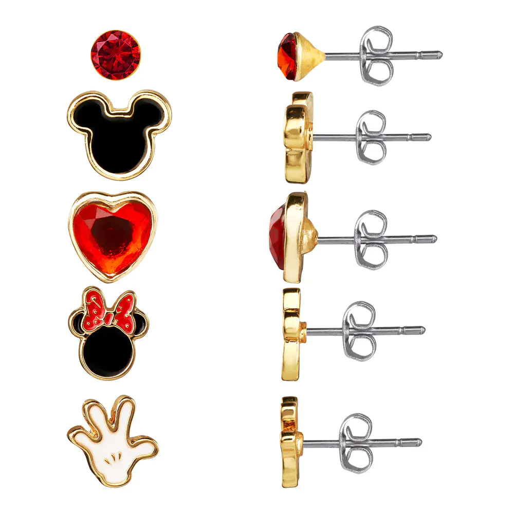 Disney Mickey &amp; Minnie Set 5 pairs of earrings product photo