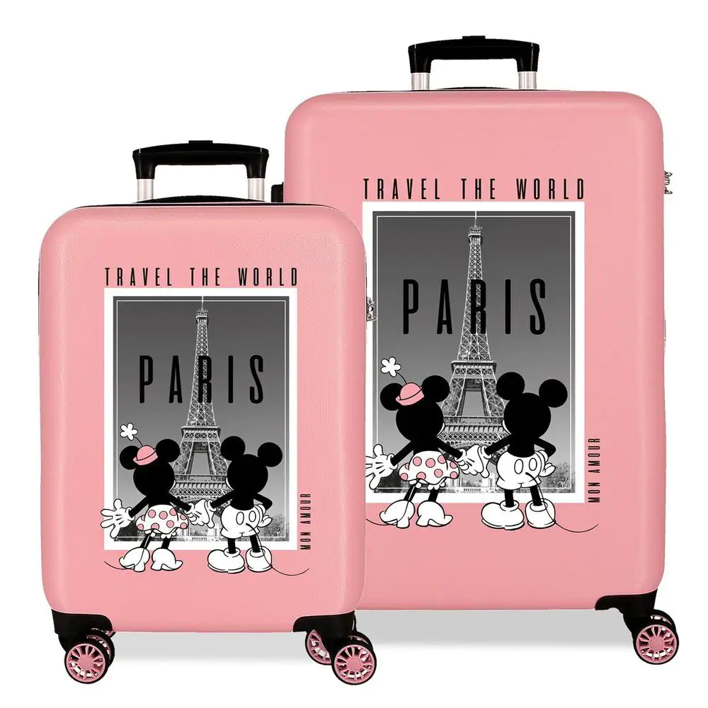 Disney Mickey & Minnie ABS pack 2 trolley suitcases product photo