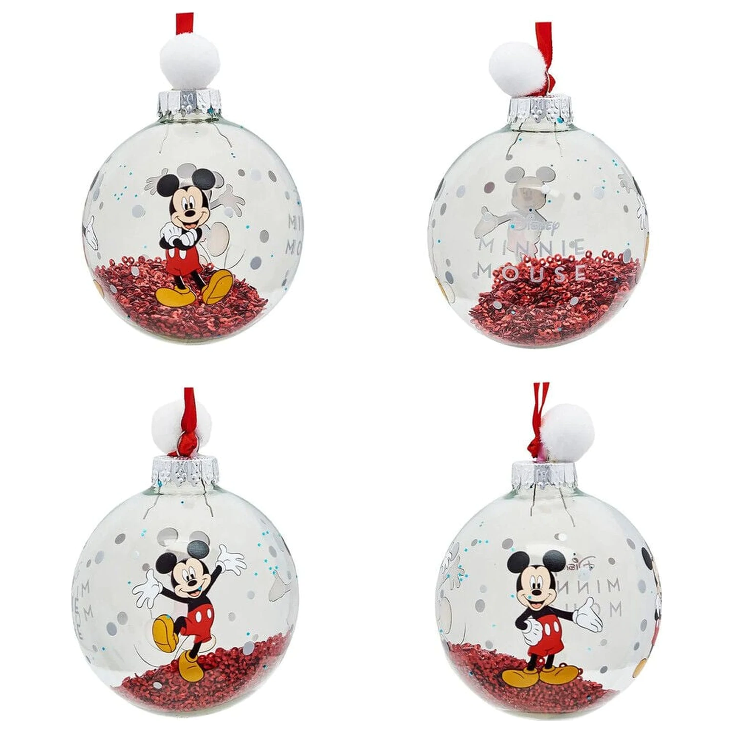 Disney Mickey and Friends Set of 7 Christmas baubles product photo