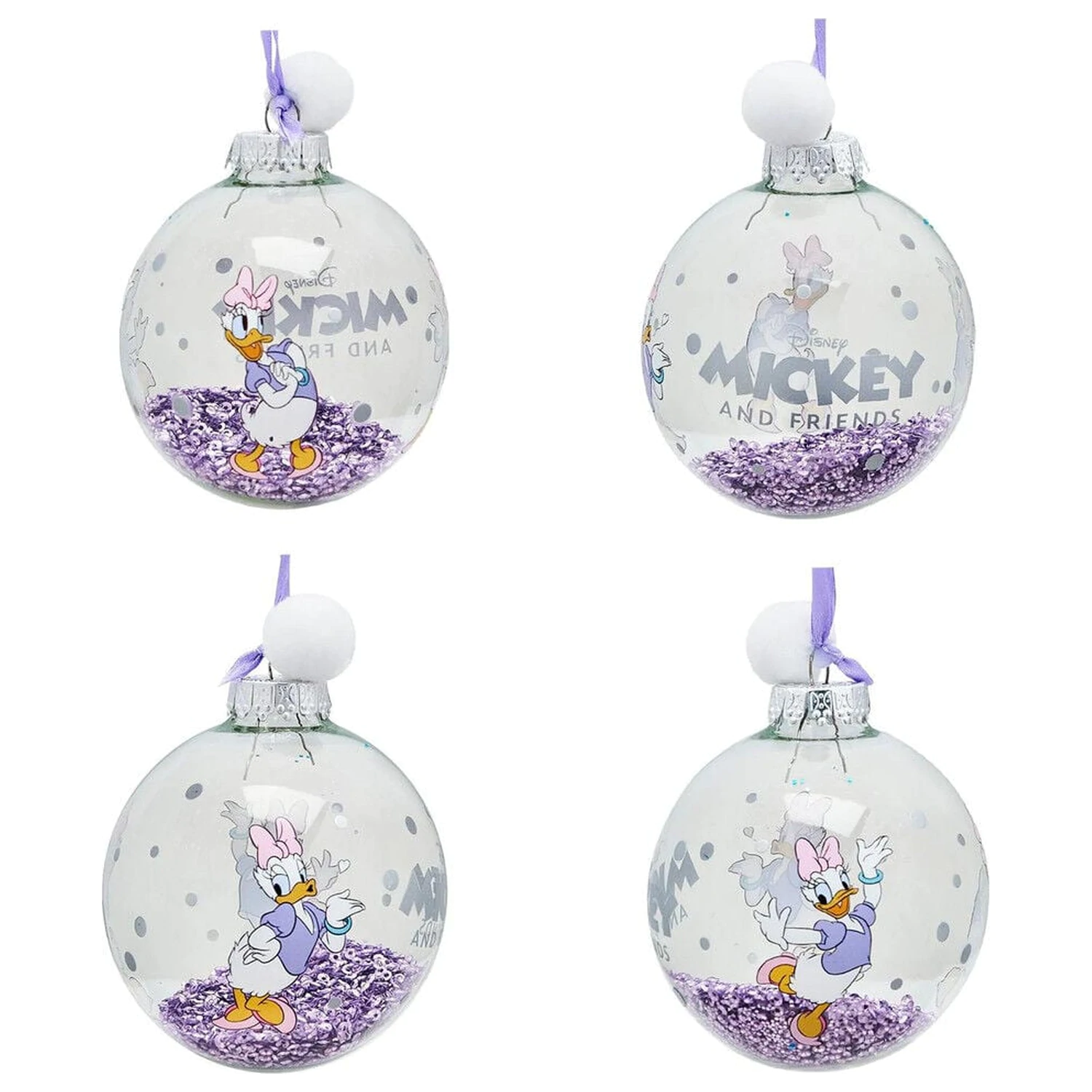 Disney Mickey and Friends Set of 7 Christmas baubles product photo