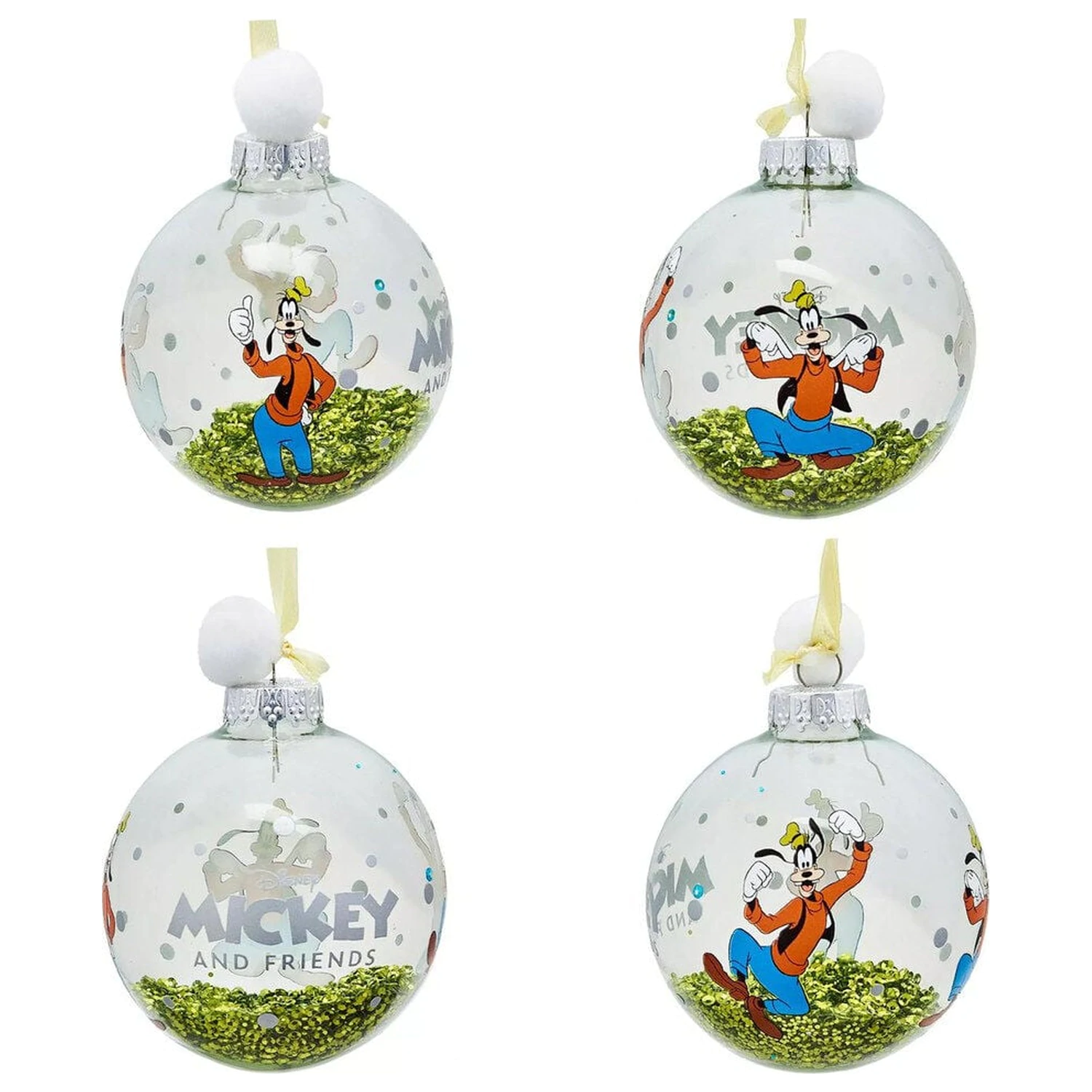 Disney Mickey and Friends Set of 7 Christmas baubles product photo