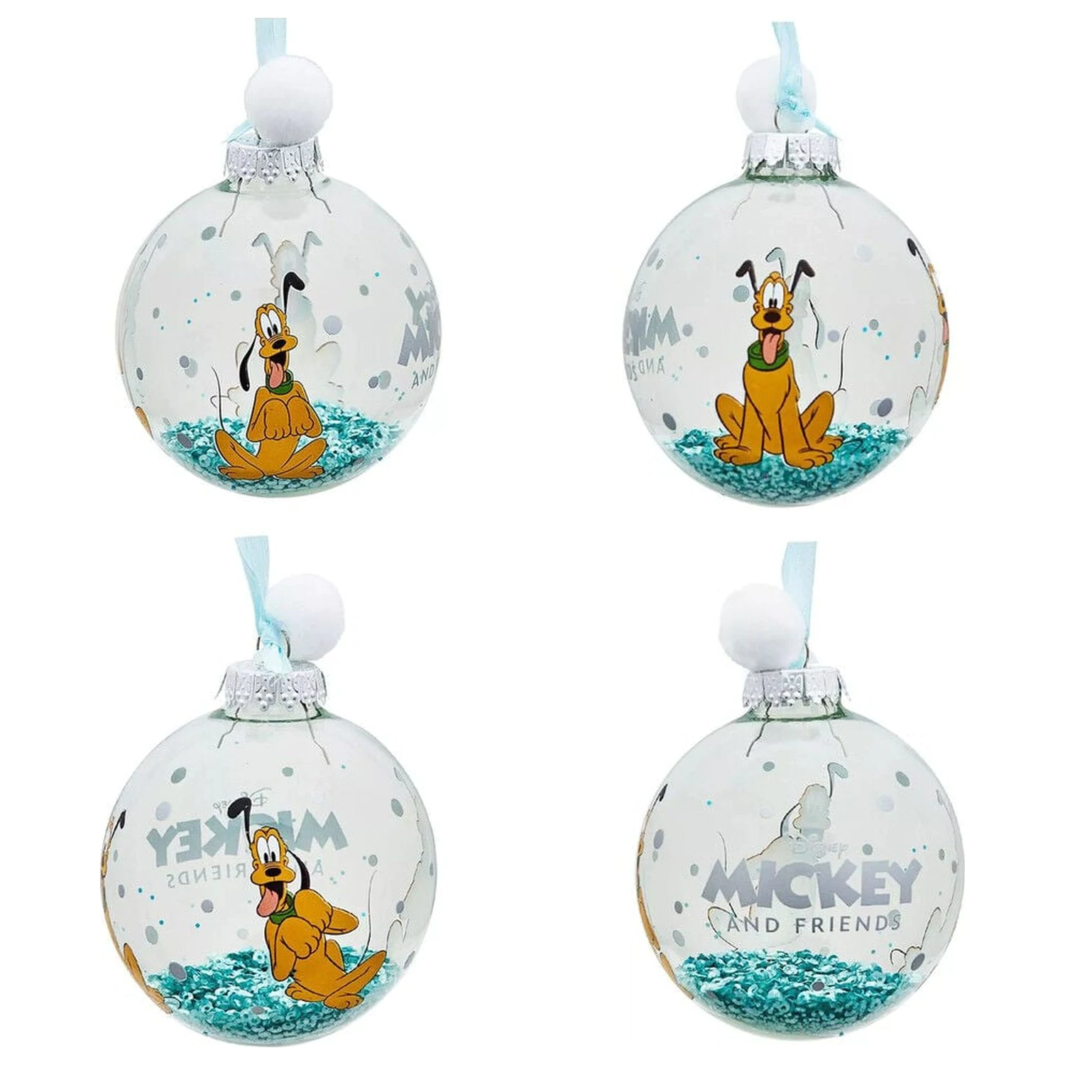 Disney Mickey and Friends Set of 7 Christmas baubles product photo