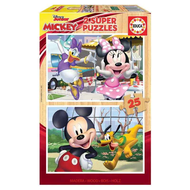 Disney Mickey and Friends wooden puzzle 2x25pcs product photo