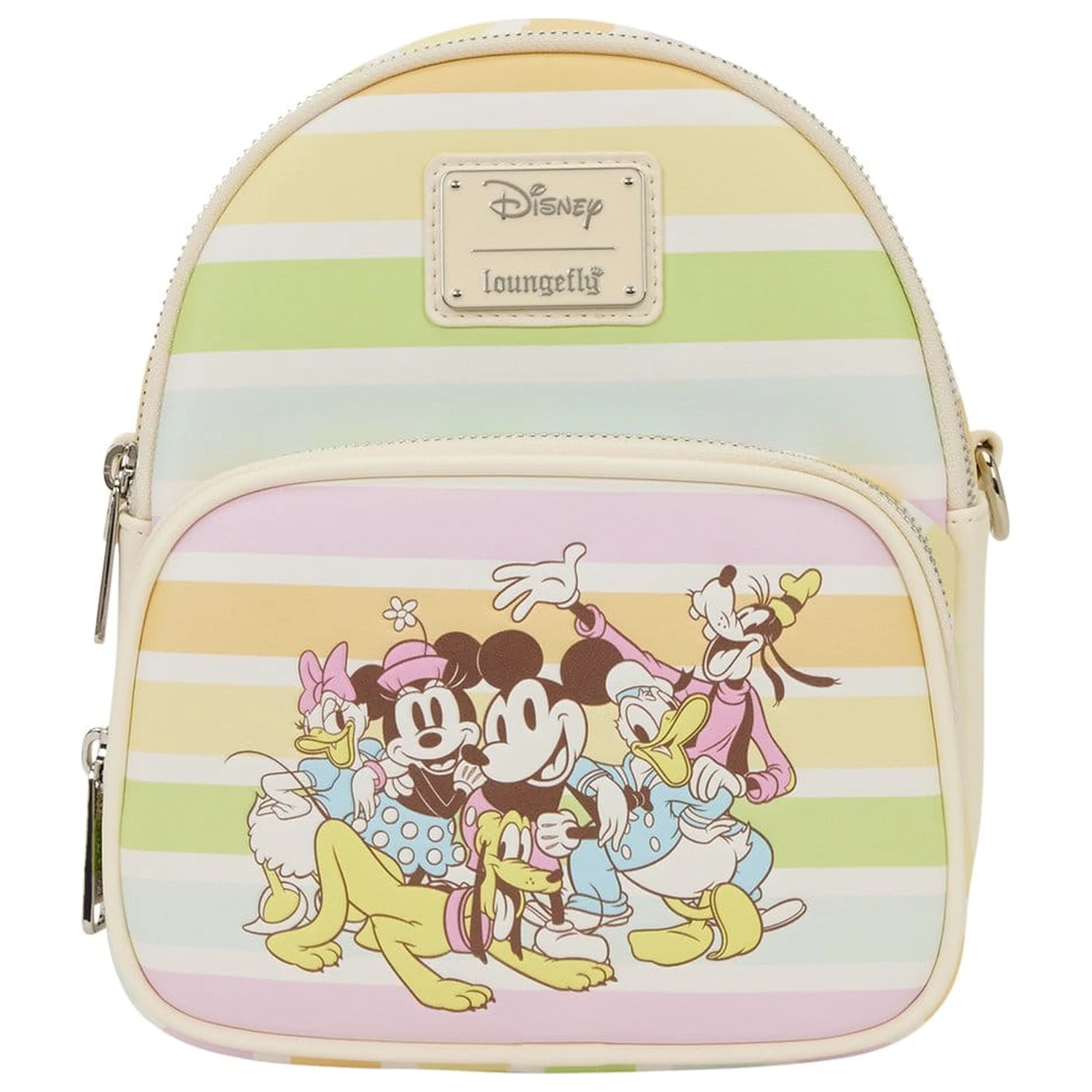 Disney by Loungefly Crossbody Bag Mickey and Friends Rainbow Stribes product photo