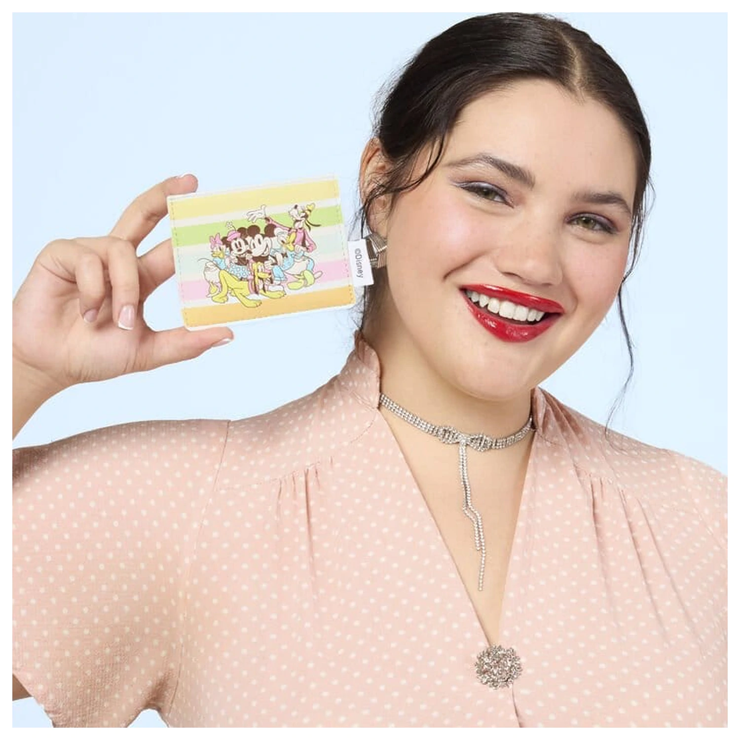 Disney by Loungefly Cardholder Mickey and Friends Rainbow Stripes product photo