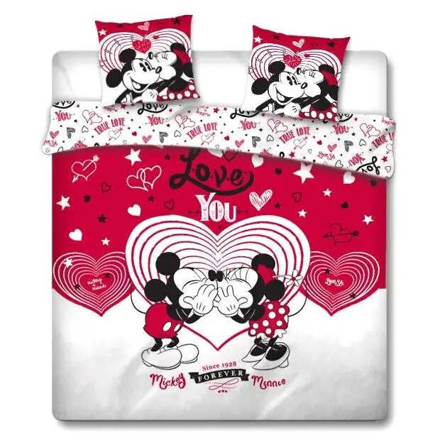 Disney Mickey and Minnie Love duvet cover bed 135cm product photo