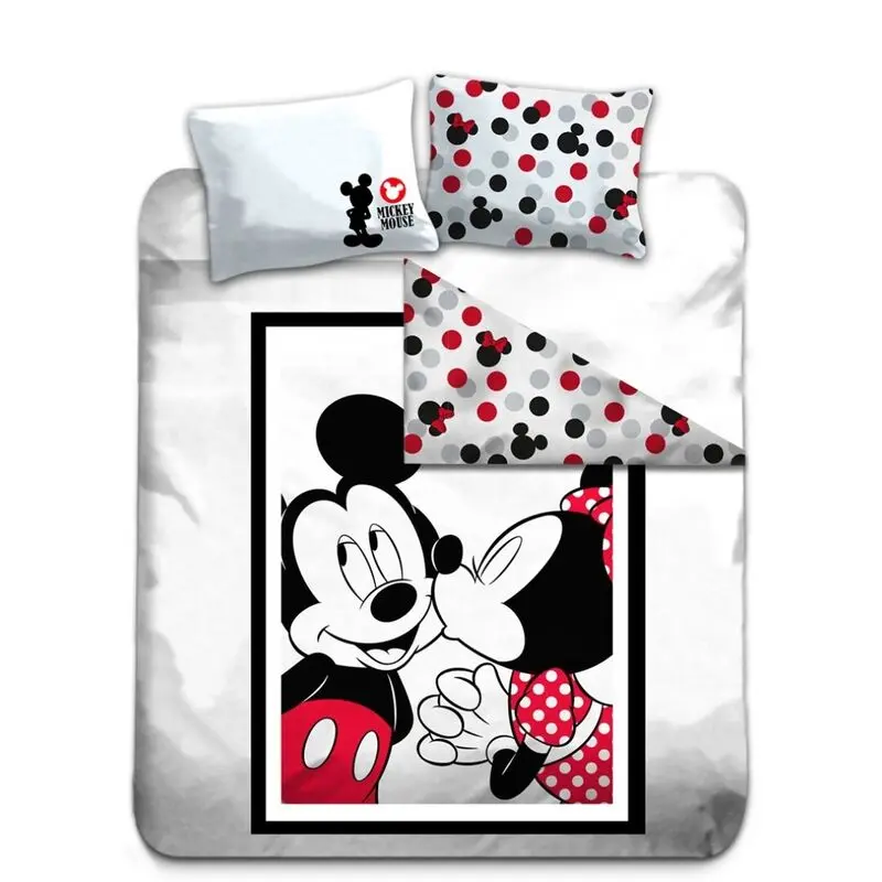 Disney Mickey and Minnie cotton duvet cover bed 135cm product photo