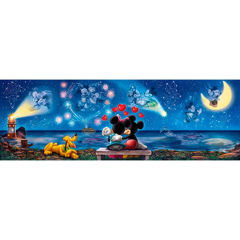 Disney Panorama Jigsaw Puzzle Mickey & Minnie (1000 pieces) termékfotó