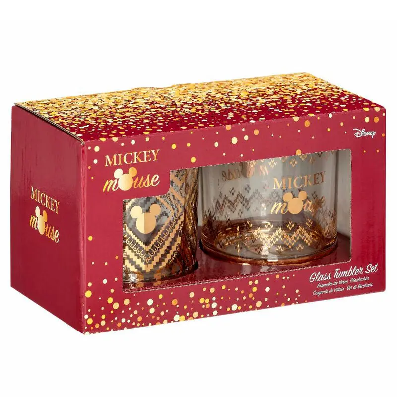 Disney Tumbler Glass 2-Pack Gold Mickey product photo