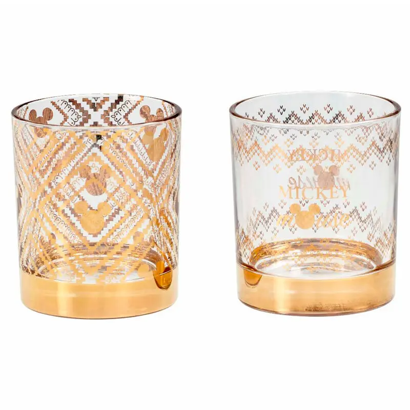 Disney Tumbler Glass 2-Pack Gold Mickey product photo