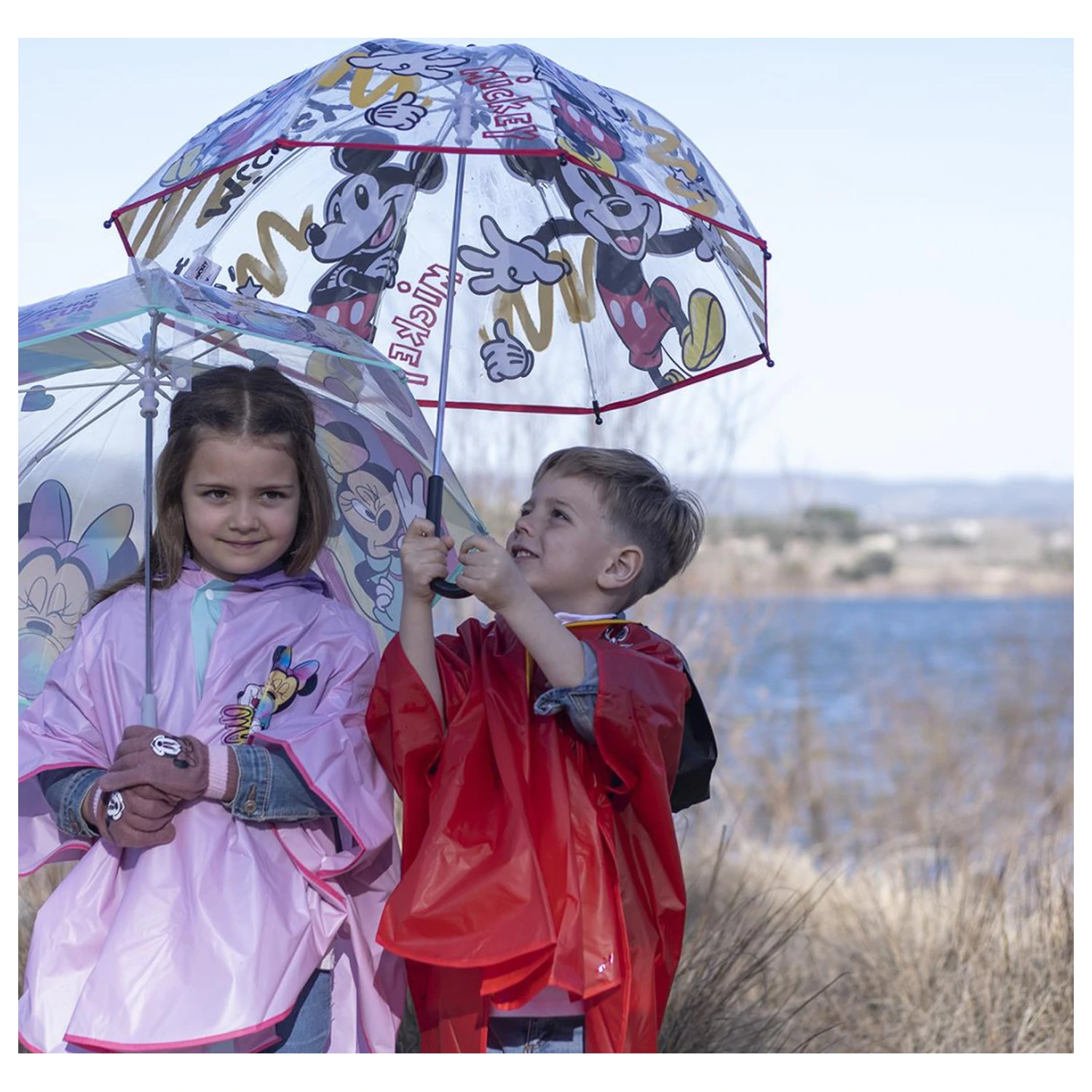 Disney Mickey Cartoon Kids Transparent Umbrella product photo