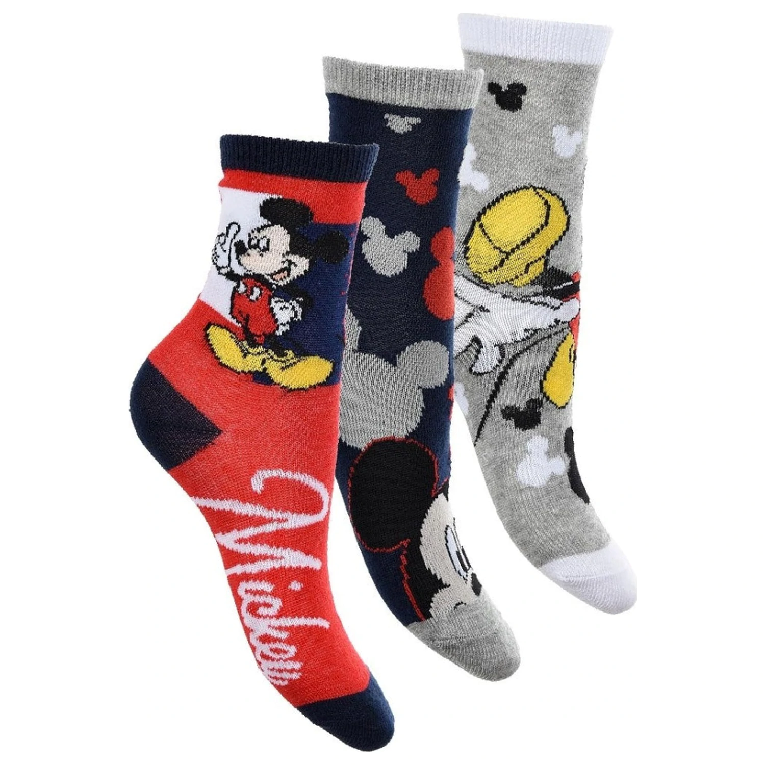 Disney Mickey Mouse Cozy Toes Kids Socks 27/30 product photo