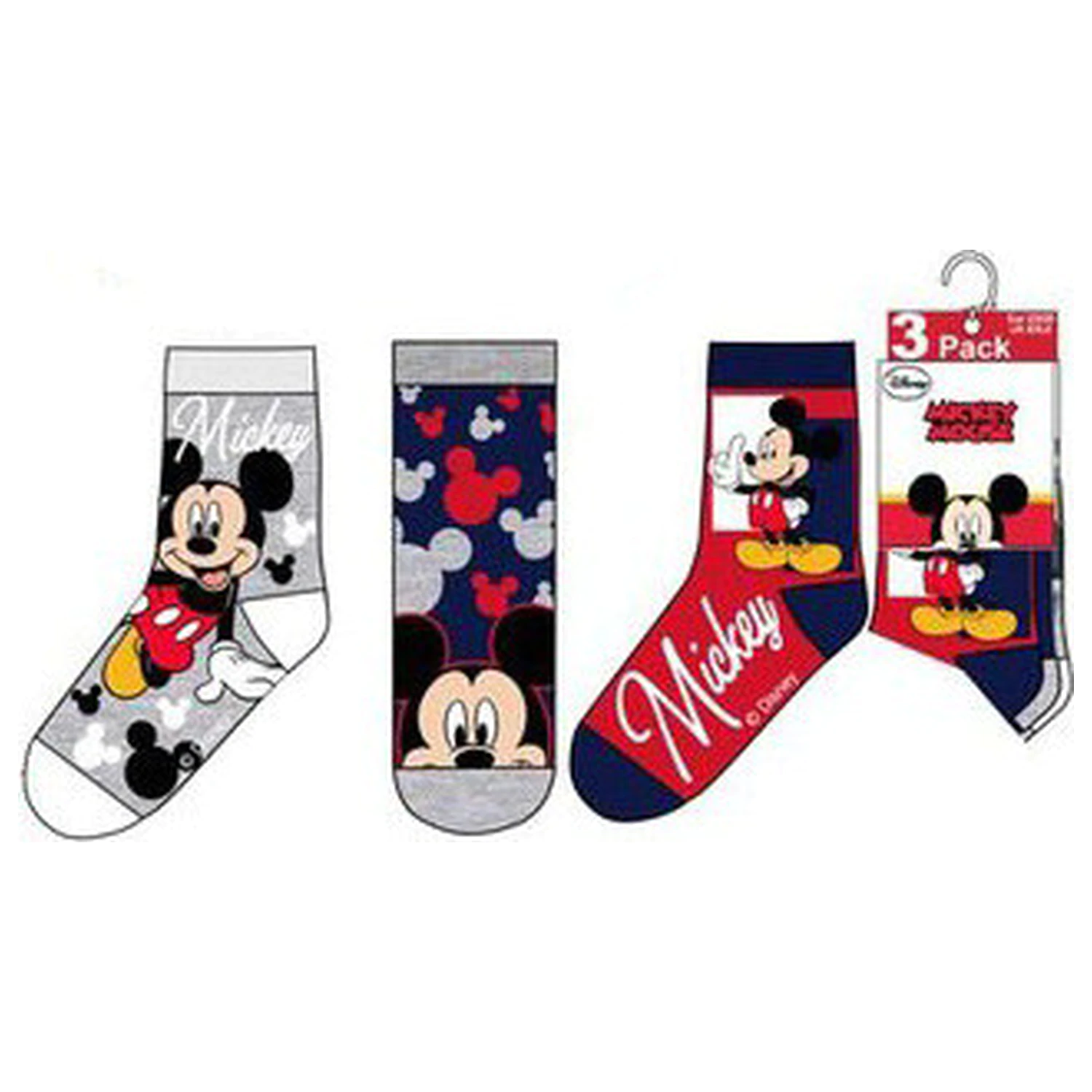 Disney Mickey Cozy Toes Kids' Socks 31/34 product photo